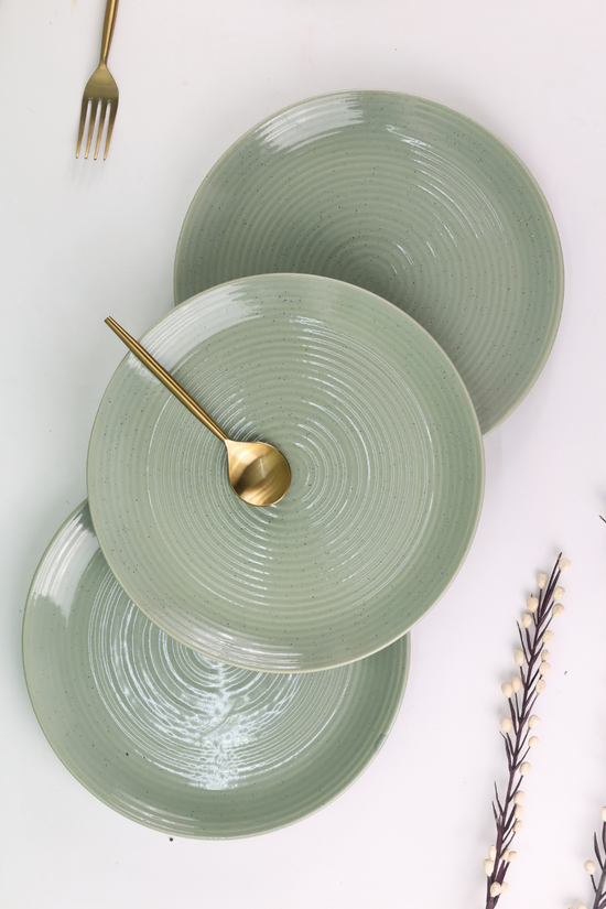 Dinner plate set with spoon