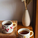 sunflower & Cherry  Mugs made by ceramic 