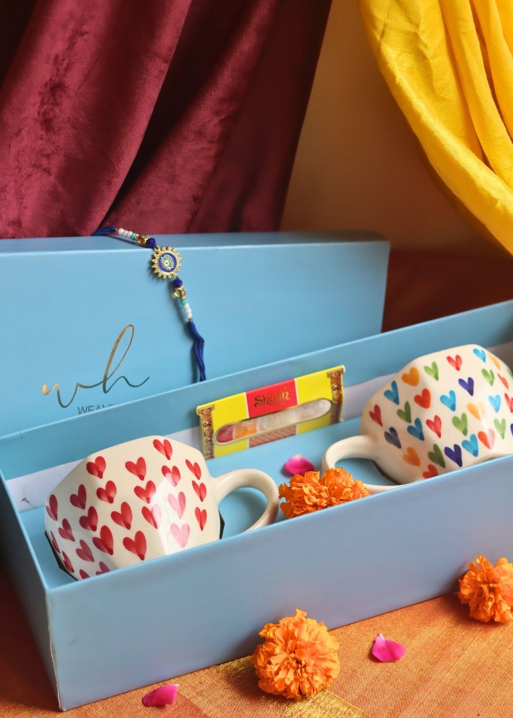 Heart & LoveisLove Mugs Rakhi Gift Box with premium quality material