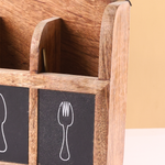 Kitchenware cutlery holder handmade wooden 