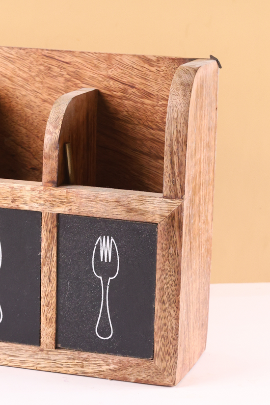 Kitchenware cutlery holder handmade wooden 