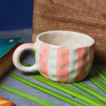 Handmade Striped Heart Mug