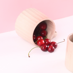 Pink ombre coffee mug with cherries