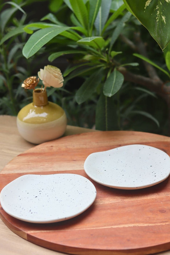 misfit white plate made by ceramic