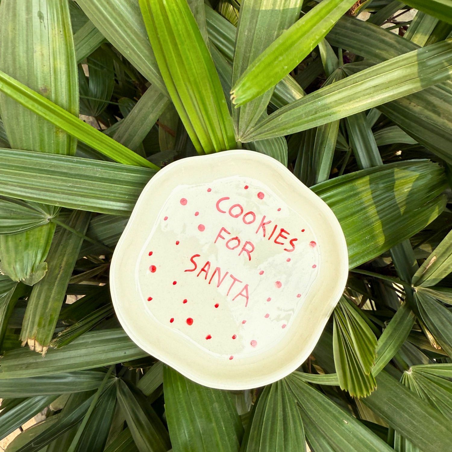 Cookies for Santa Dessert Plate lead free dessert plate