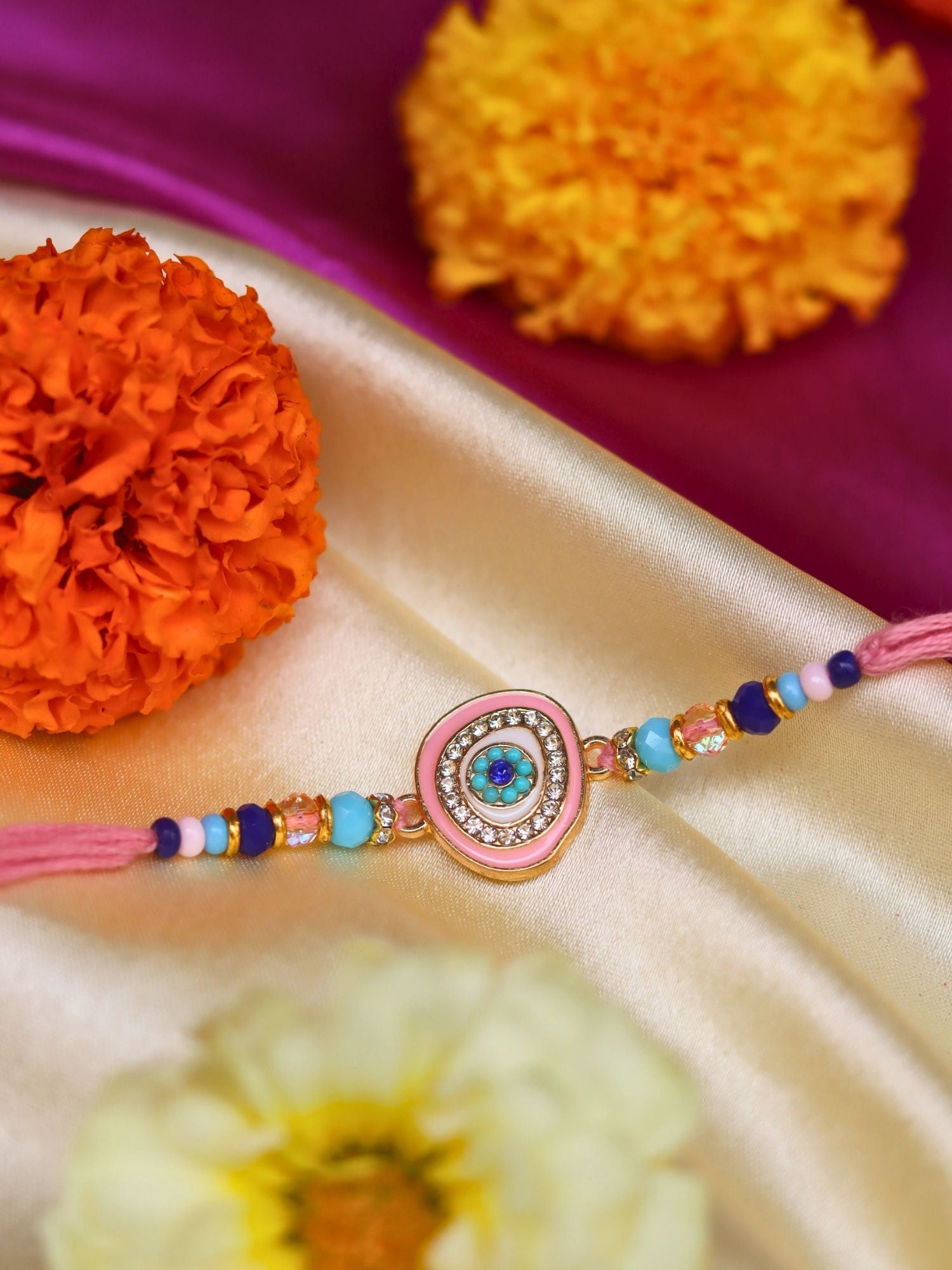 Elegant Evil Eye Rakhi handmade in India