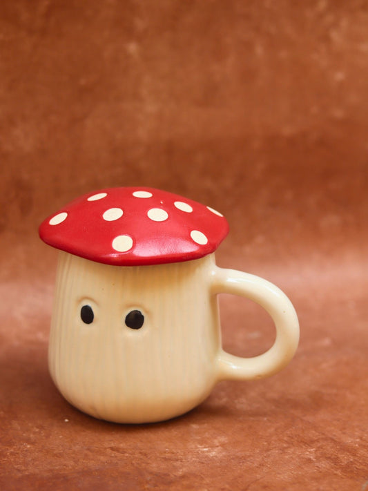 Handmade Mushroom Mug With lid
