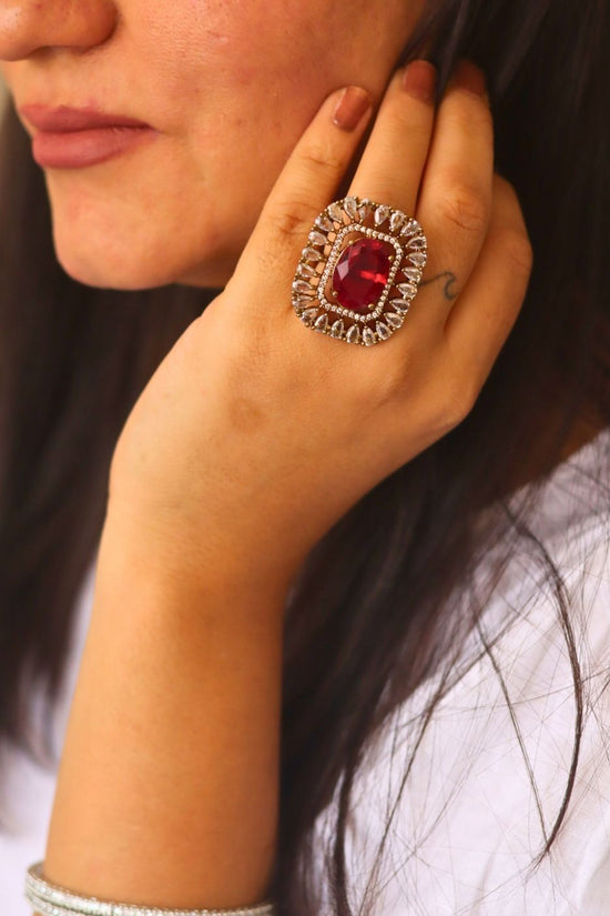 Ruby Aurora Ring with premium quality material