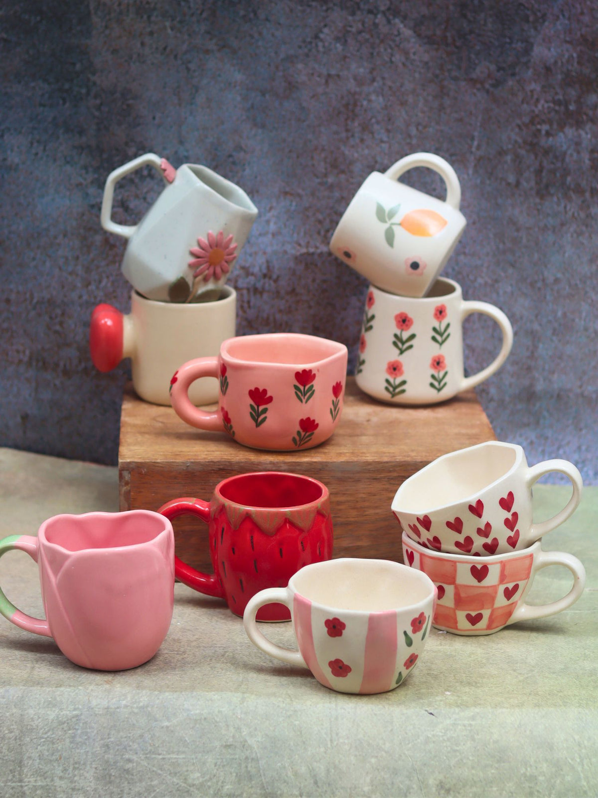 Set of 10 Peachy Summer Mugs combo  (for the price of 7)
