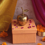 Golden Apple Jar Diwali Gift Box made by metal