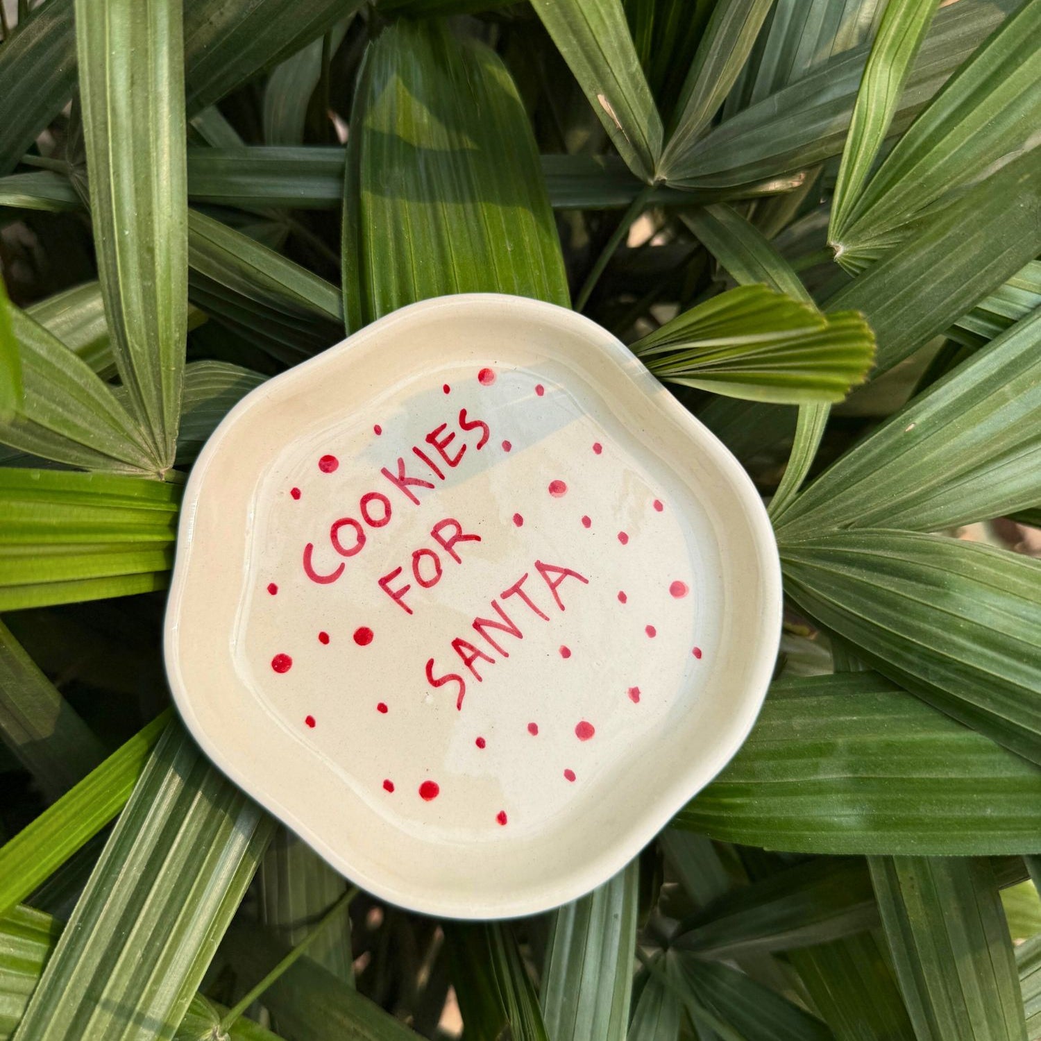 Cookies for Santa Dessert Plate made by ceramic