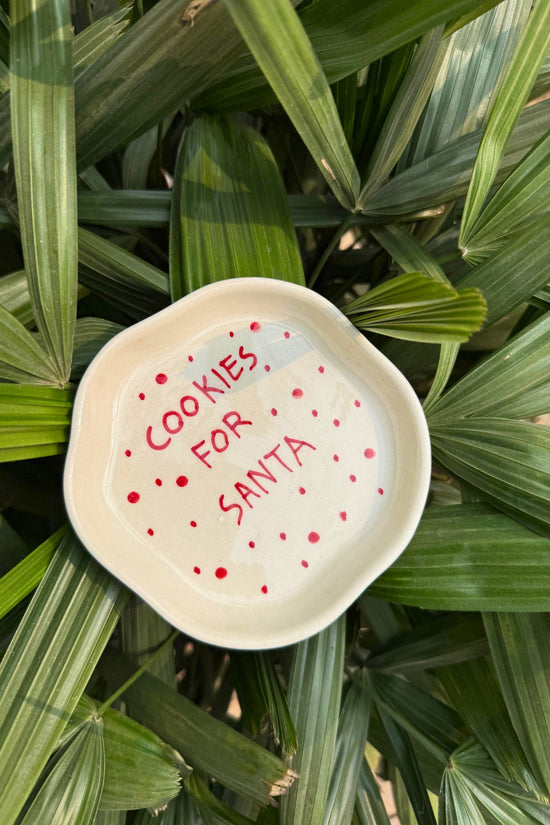 Cookies for Santa Dessert Plate made by ceramic