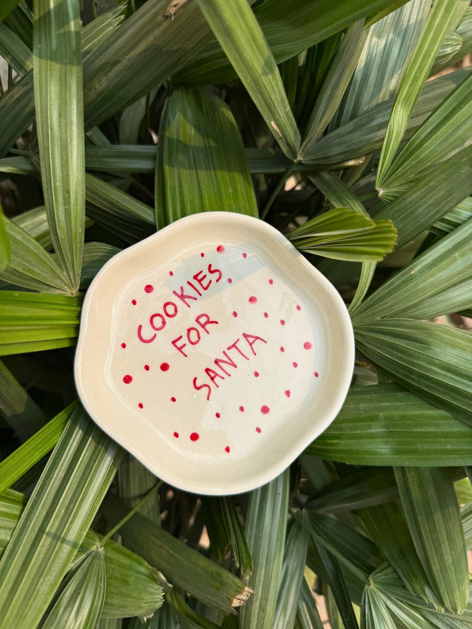 Cookies for Santa Dessert Plate made by ceramic