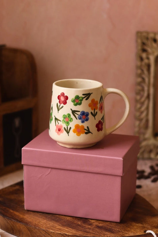 handmade Floral blossom mug in a gift box