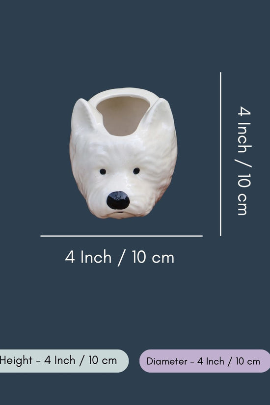 Pomeranian Dog Planter
