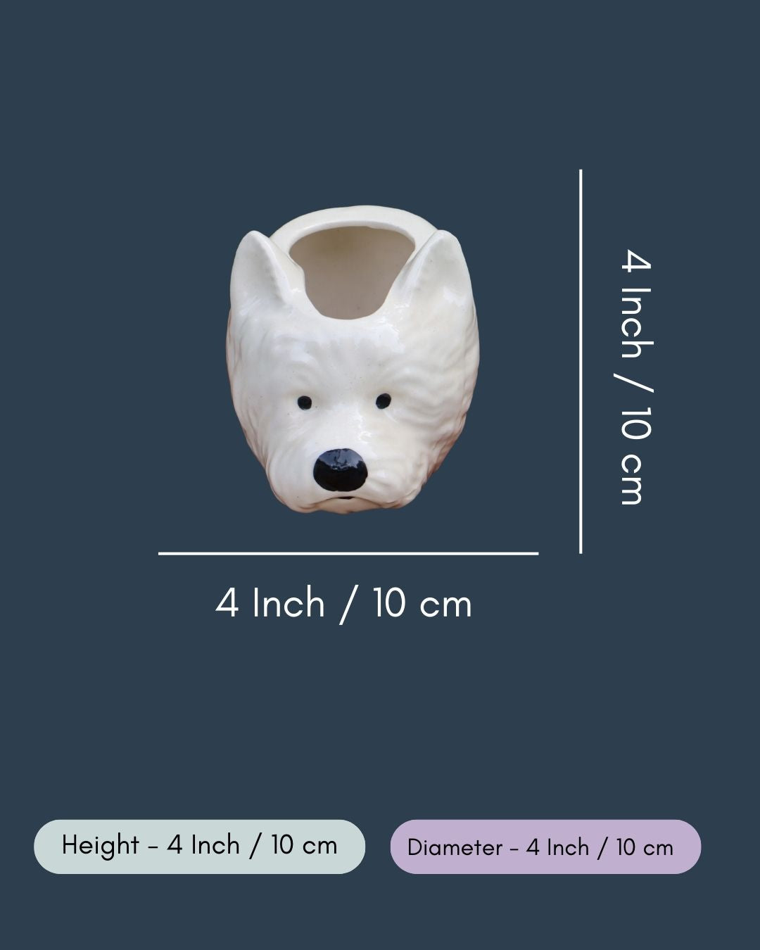 Pomeranian Dog Planter