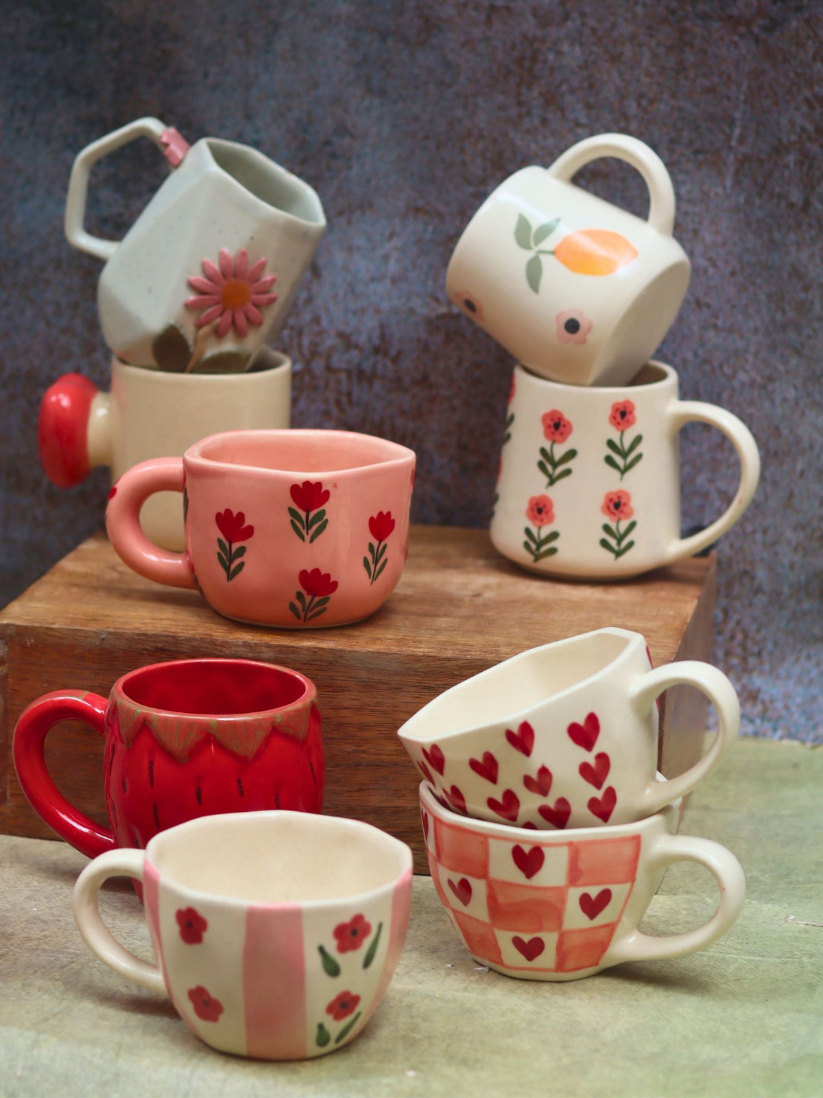 Set of 10 Peachy Summer Mugs combo  (for the price of 7)