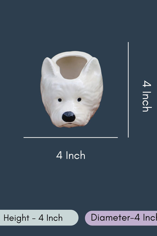 Pomeranian Dog Planter