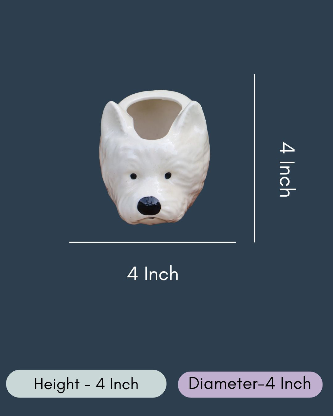 Pomeranian Dog Planter