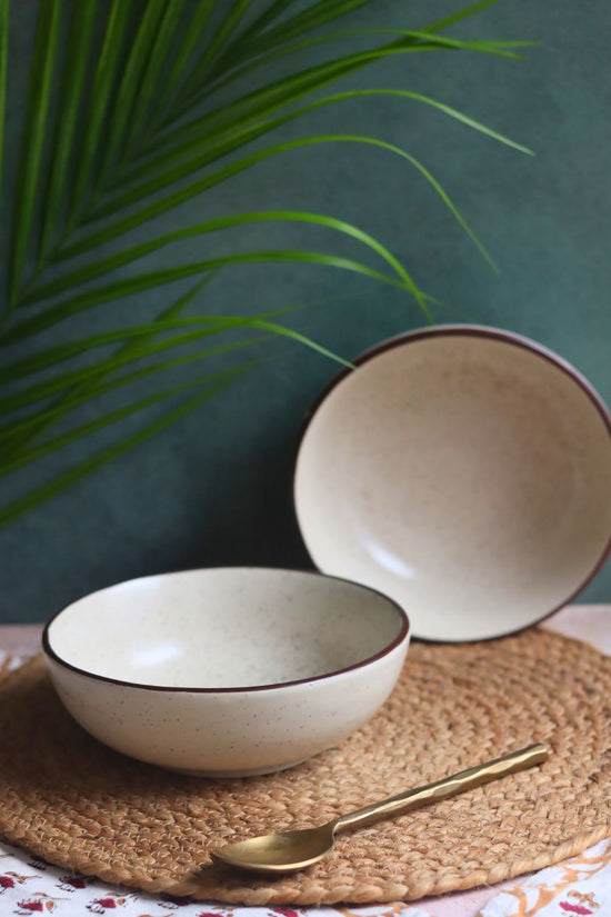 Handmade Ivory Bliss Curry Bowl