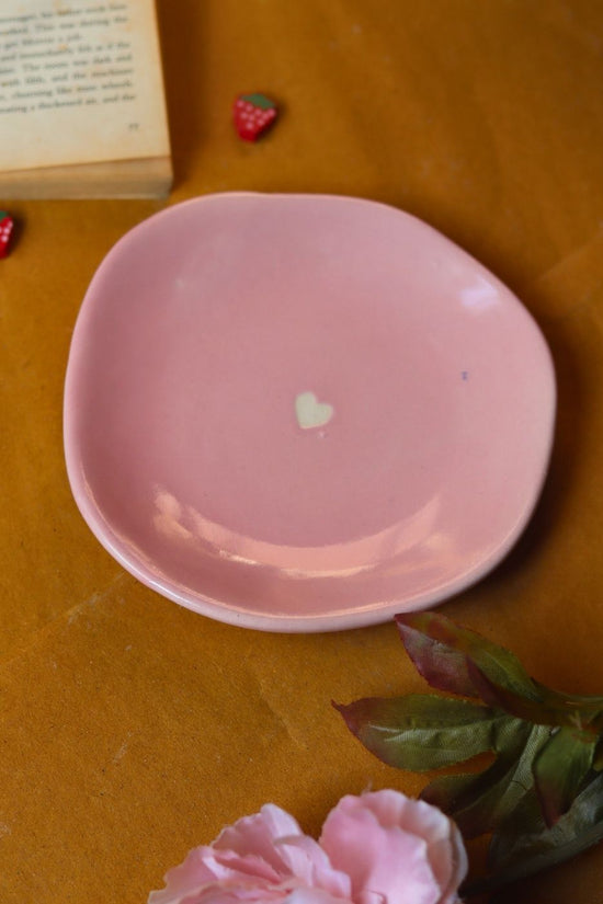 Handmade Pink Cupid Dessert Plate