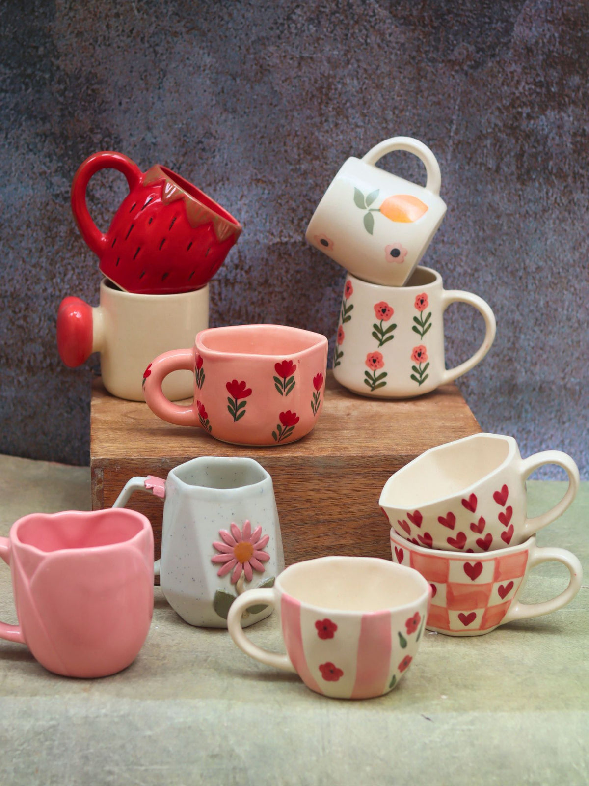 Set of 10 Peachy Summer Mugs combo  (for the price of 7)