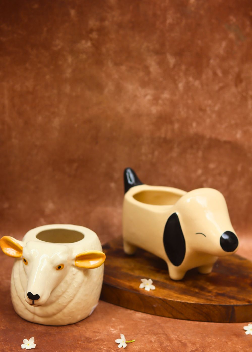 Cutest Dog & Cow Planter combo made by ceramic