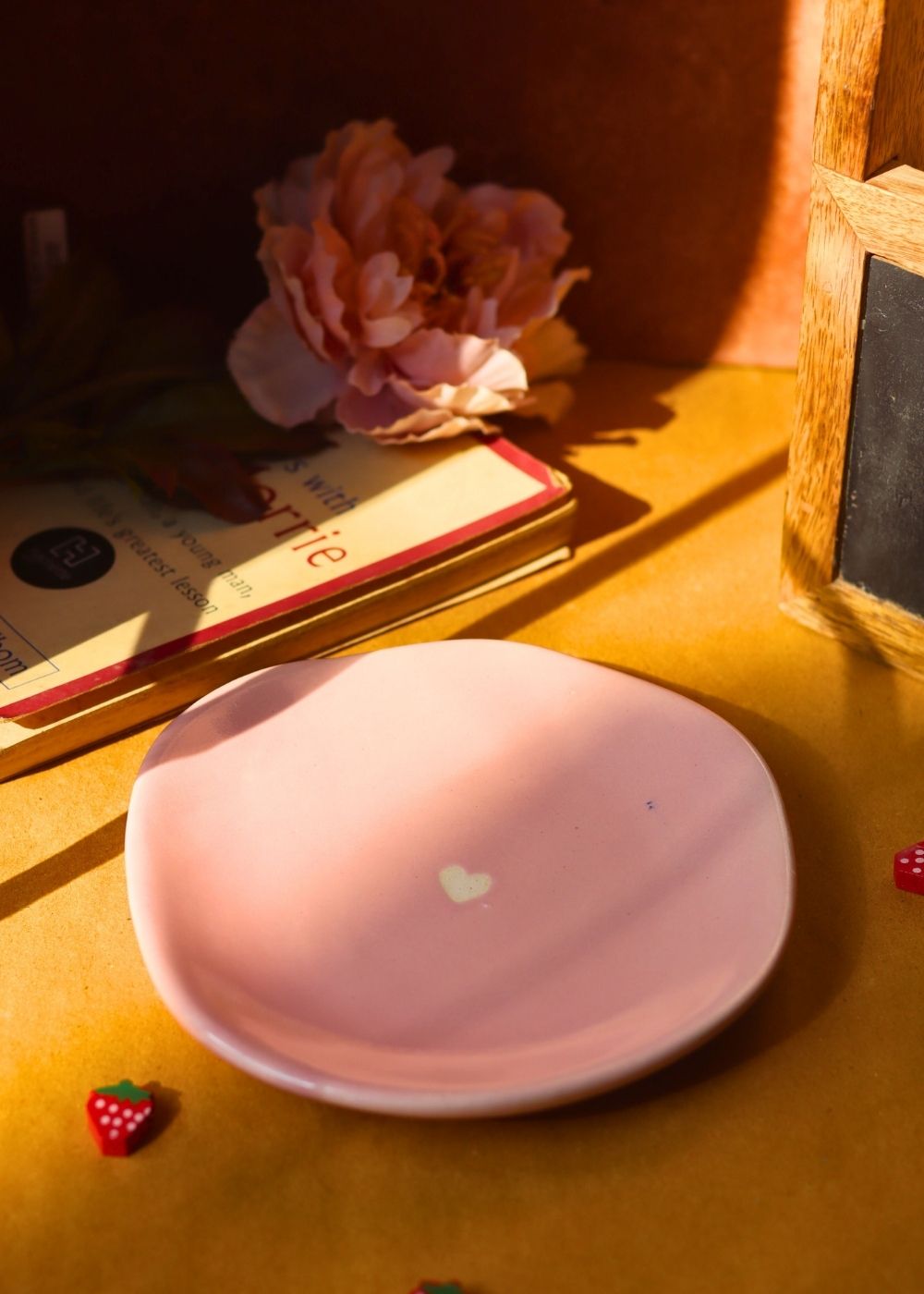 Pink Cupid Dessert Plate made by ceramic