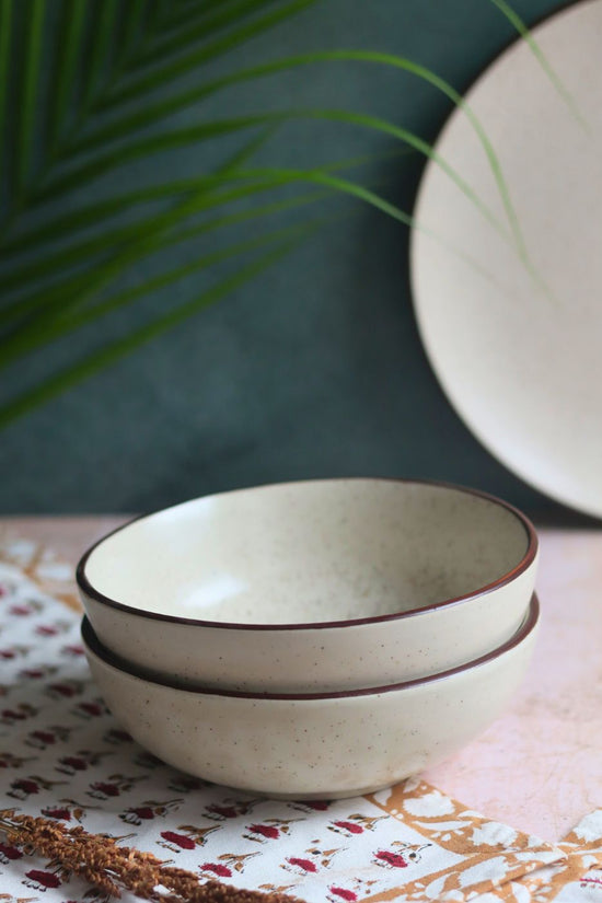 Ivory Bliss Curry Bowl made by ceramic