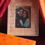 Aesthetic Carved Wooden Frame in a Gift Box made by ceramic