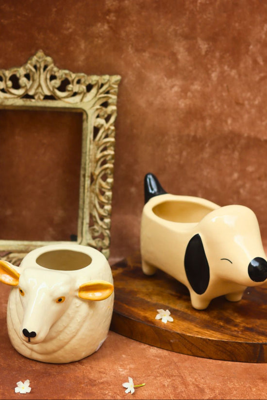 Cutest Dog & Cow Planter combo with premium quality material