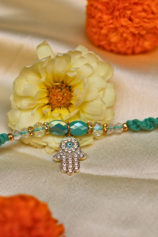 Hamsa Pearls Shield Rakhi