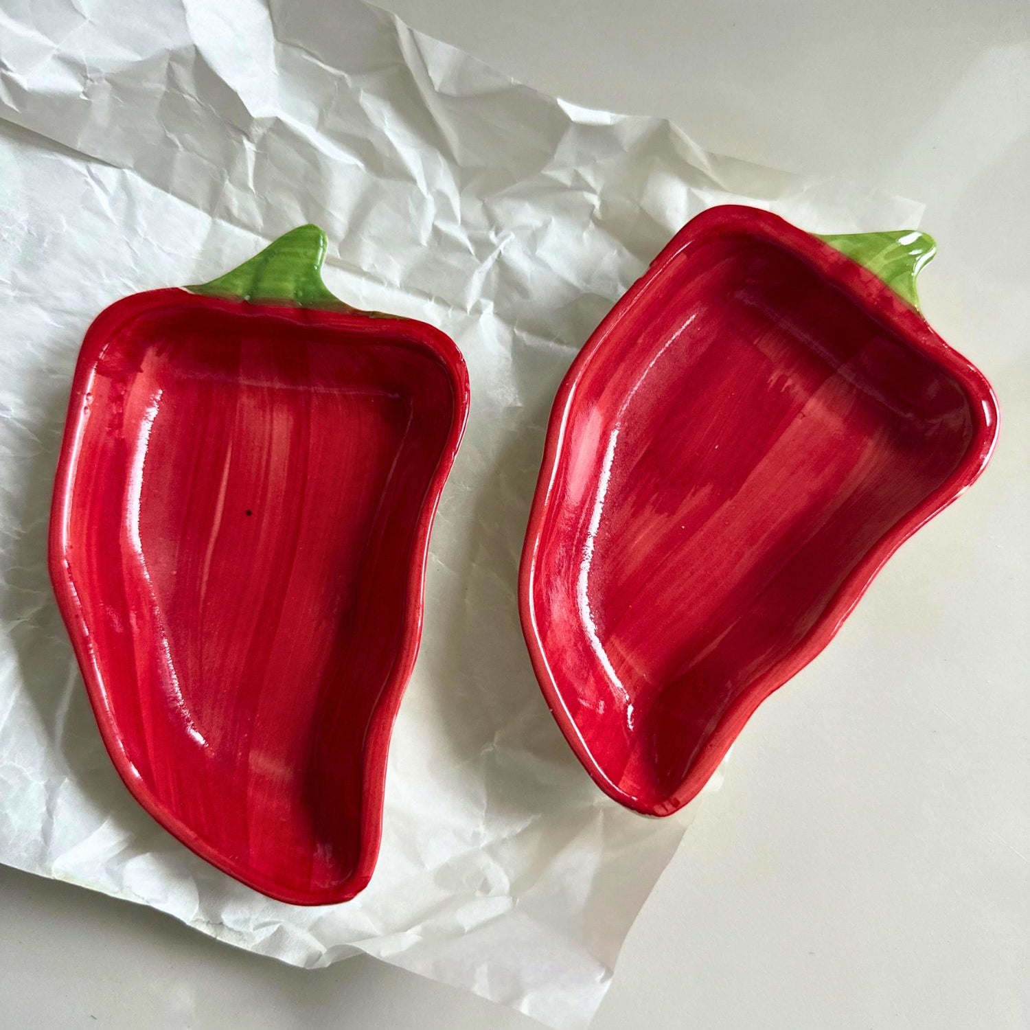 handmade Set of 2 - Chilli Platter