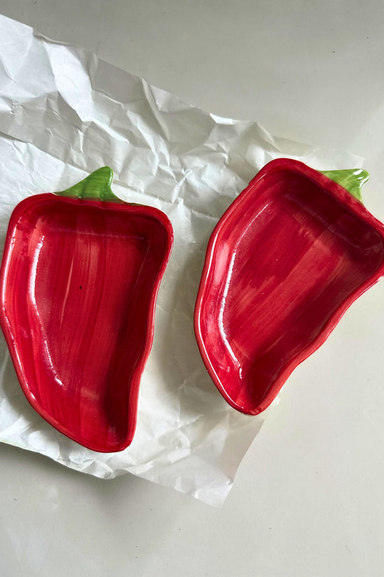 handmade Set of 2 - Chilli Platter