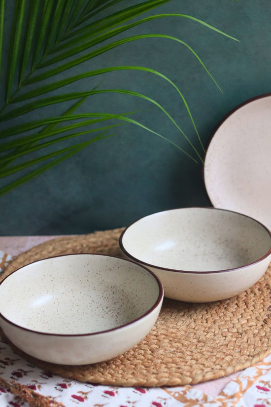Ivory Bliss Curry Bowl handmade in india