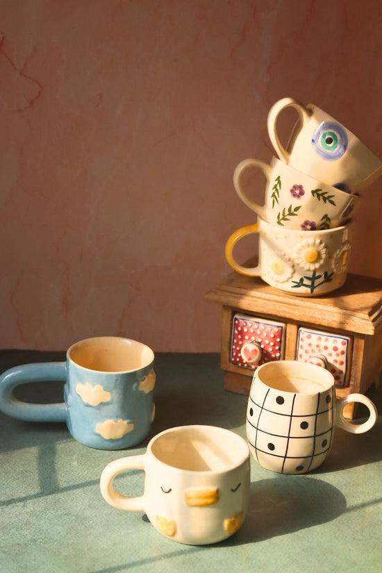 handmade Set of 6 Treat & Sweet Mugs (for the price of 5)