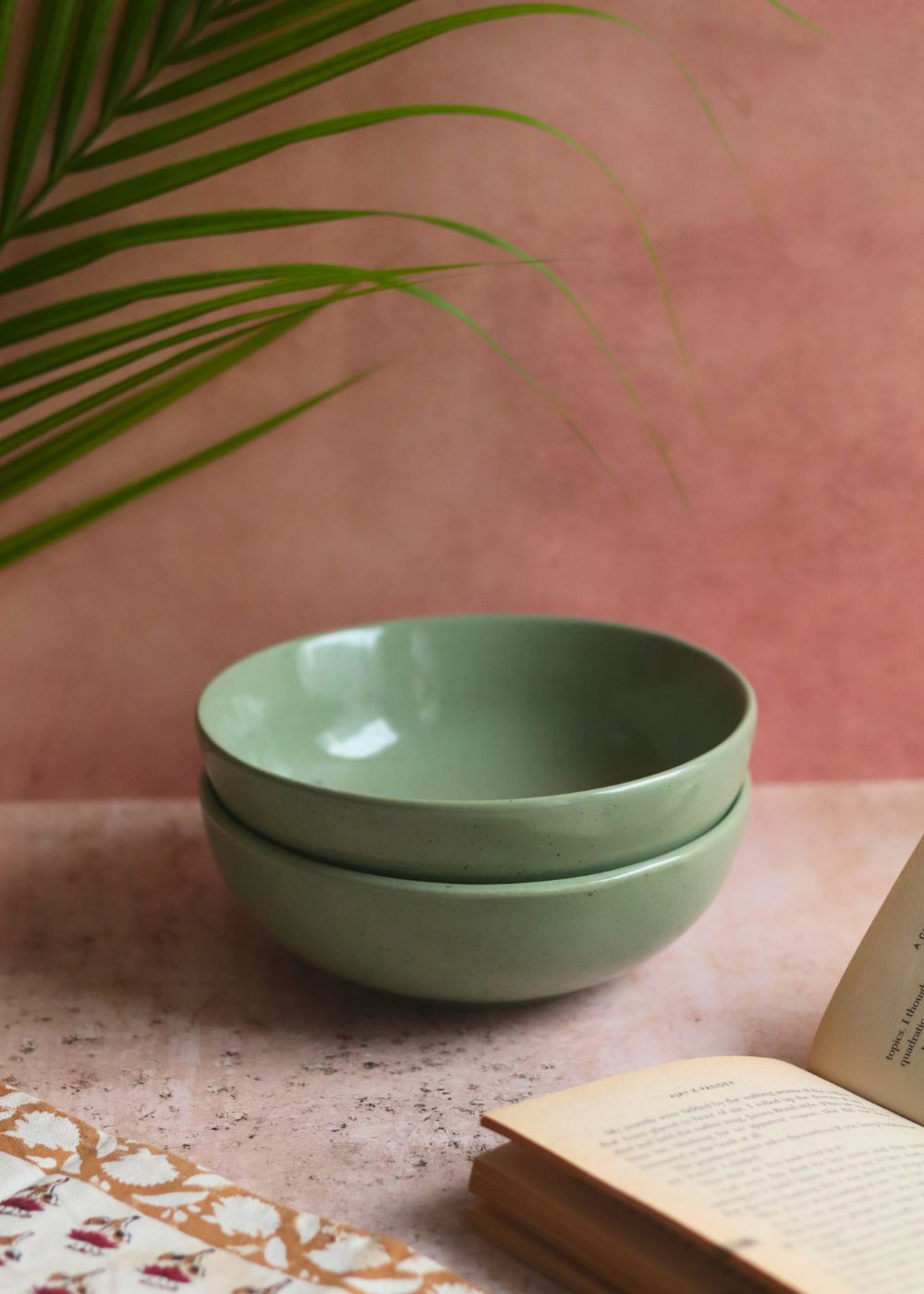 Sage green Curry Bowl made by ceramic