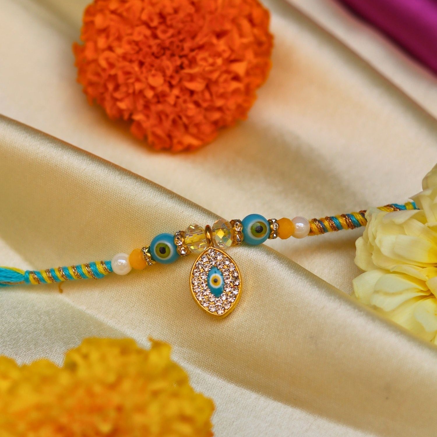 Royal Evil Eye  Rakhi handmade in india