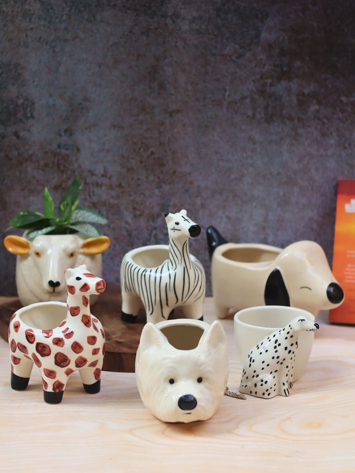 Set of 6 Pinteresty Animals Planters (for the price of 5)