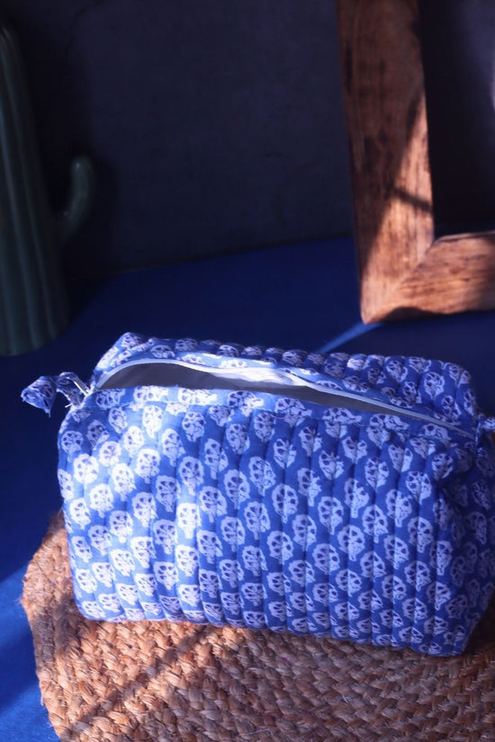 Indigo Toiletry Bag - Medium handmade in india