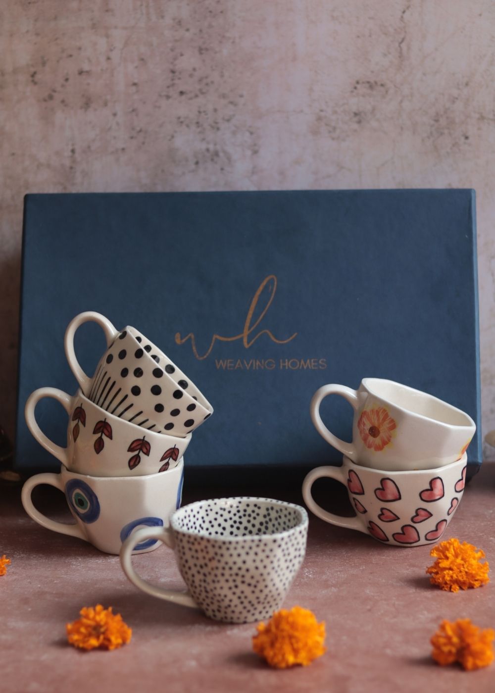 Set of 6 Sip & Savour Mugs (for the price of 5) Diwali Gift Box premium Quality gift hamper