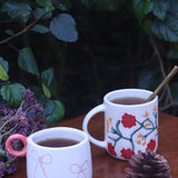 Girlie Bow Mug & Garden Dreams Mug handmade in india