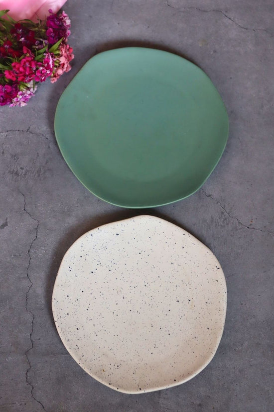 Set of 2 - Misfit Snack Plates handmade in india