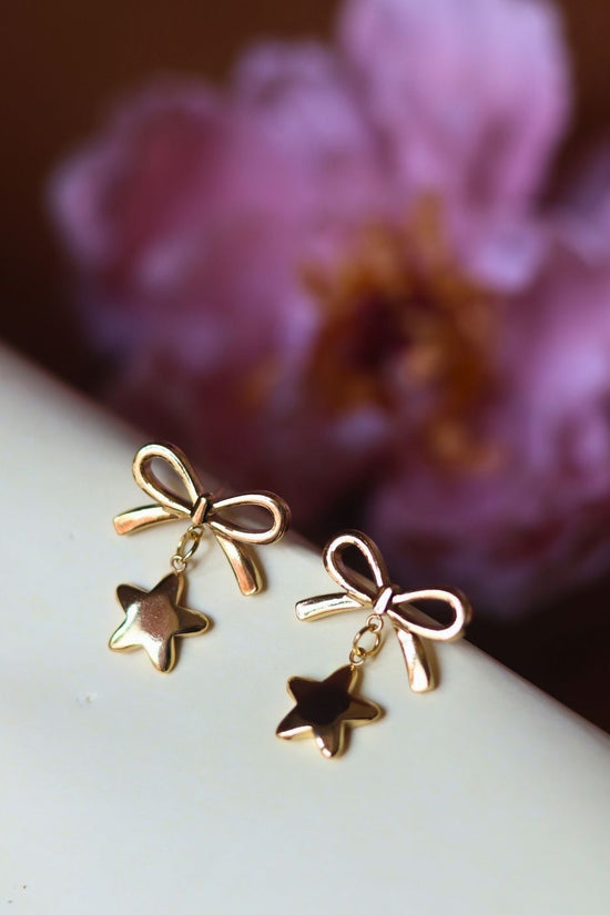 Hypoallergic Starry Bow Earrings