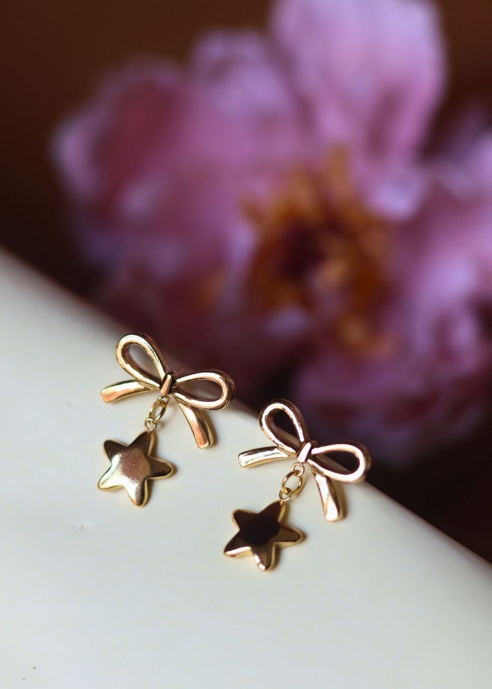 Hypoallergic Starry Bow Earrings