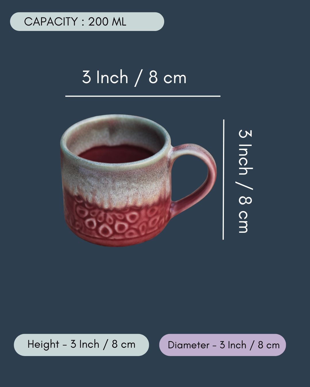 Red Engraved Coffee Mug