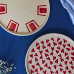 Set of 2 - Red Brick & All Heart Platter with premium quality material