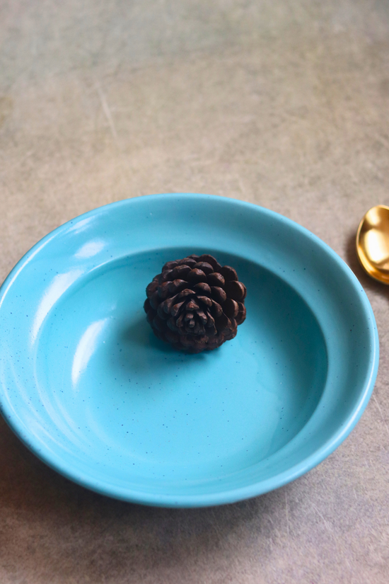 Handmade ceramic pasta plate