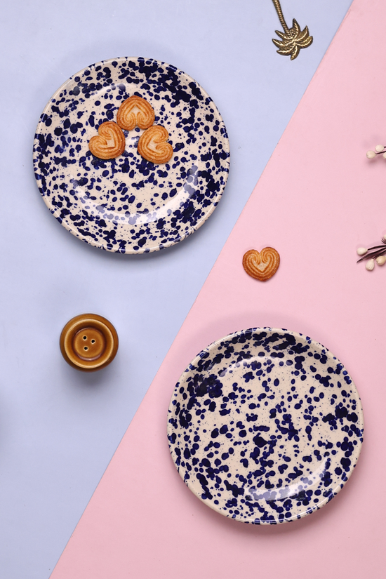 Blue flecked plate 