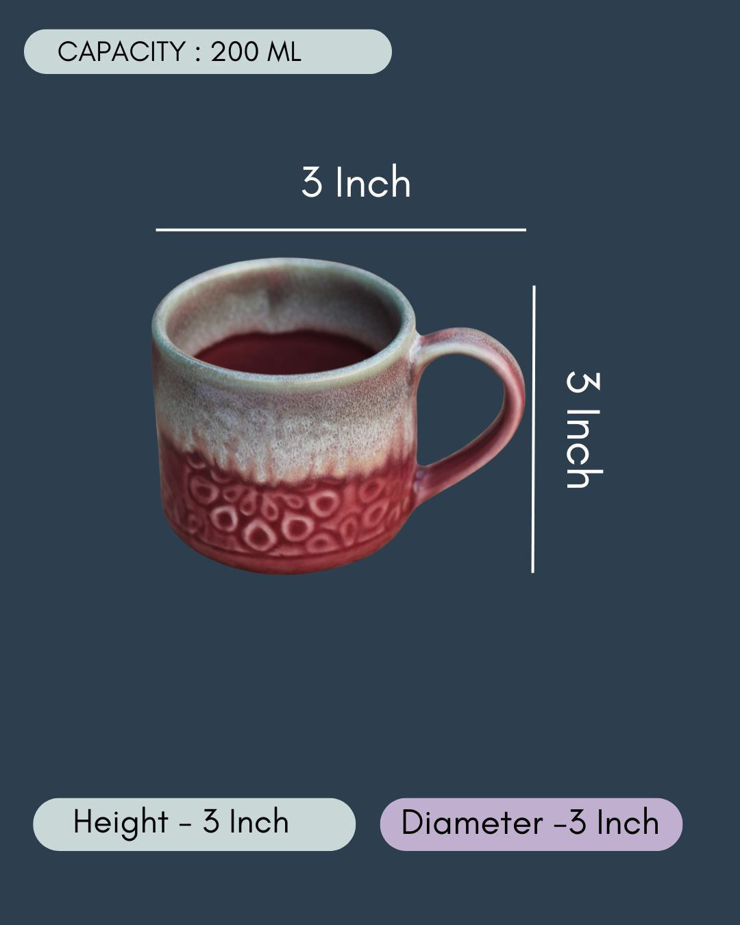 Red Engraved Coffee Mug